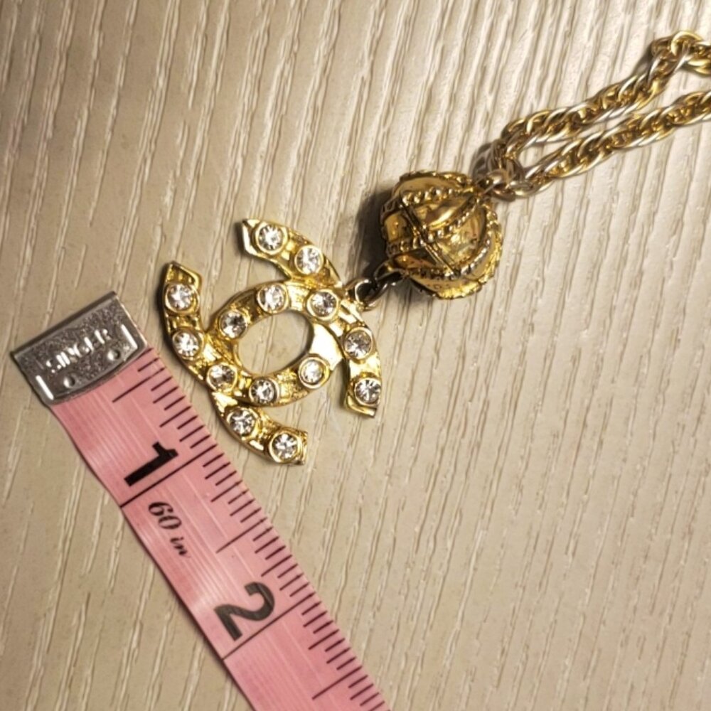 🚨SOLD🚨🩷✨Chanel Vintage Necklace Interlocking Strass/Crystal Necklace - Picture 13 of 16